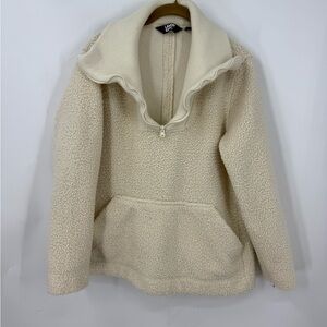 Lands' End Women's Quarter-Zip Sherpa Fleece Pullover. M-10/12